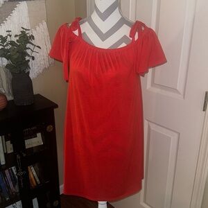 Green Envelope Dress Orange Medium Off Shoulder with Straps